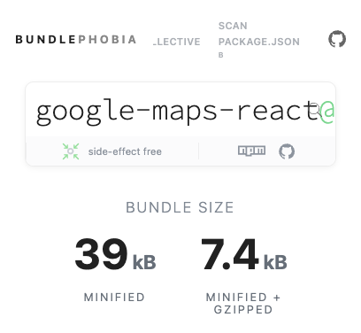 bundlephobia google-maps-react