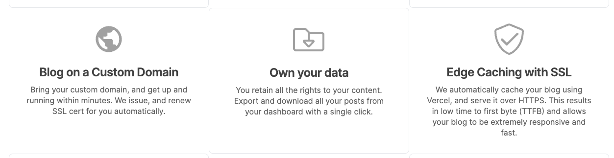Hashnode's promise of "Own your data"