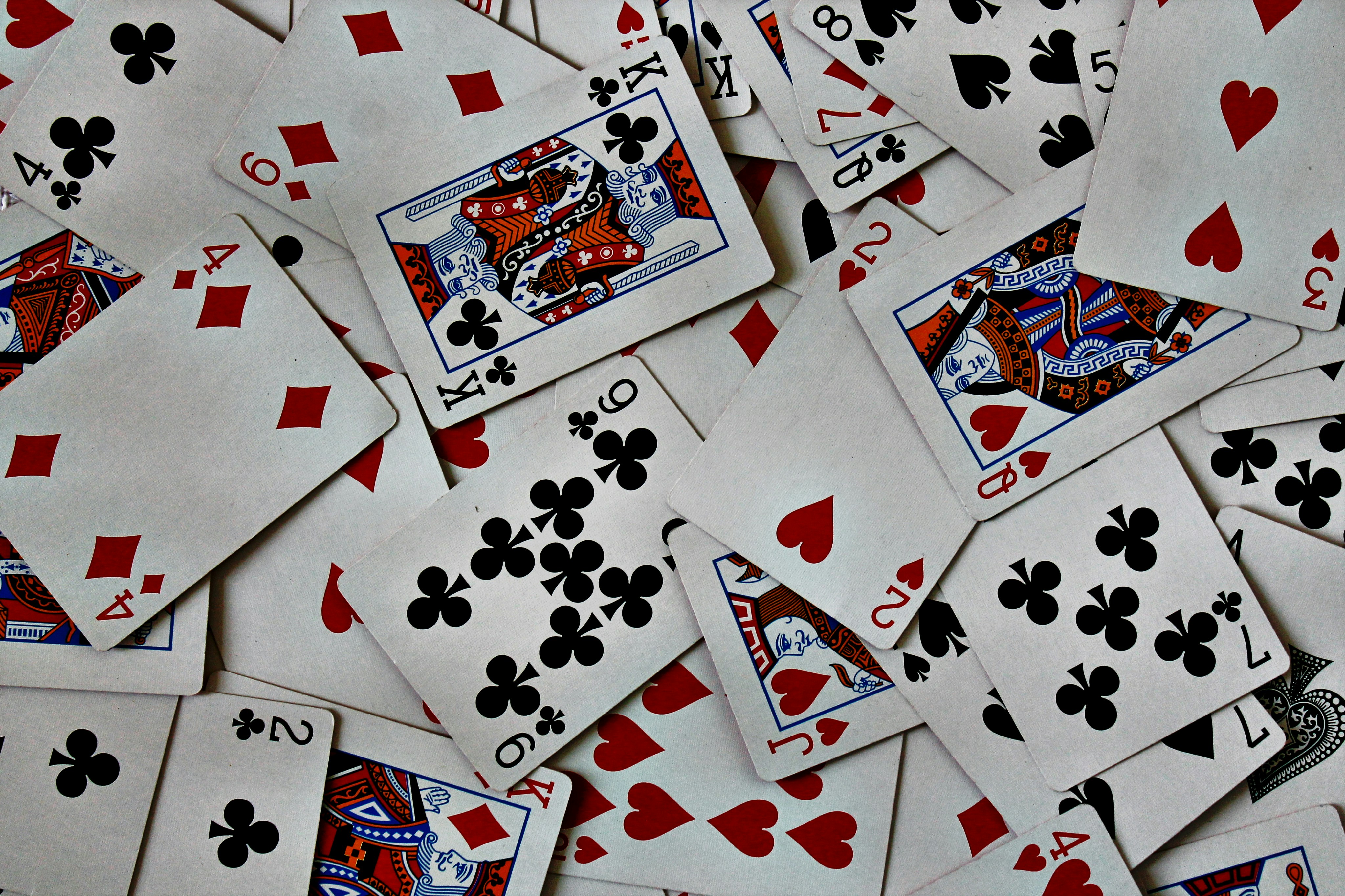 Cover image for the post. Spread of playing cards. Photo taken by Amanda Jones.