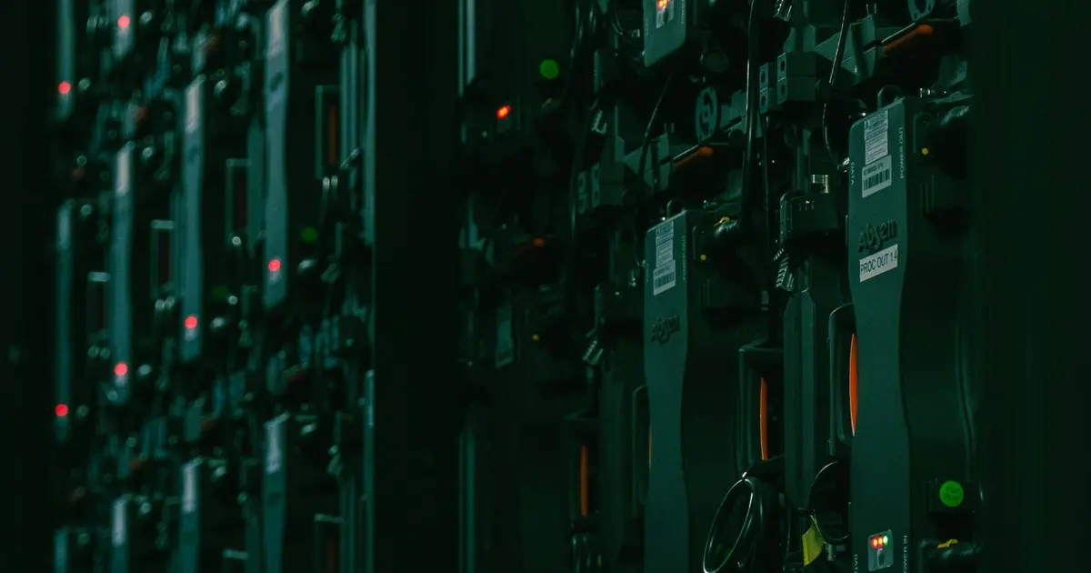 Cover image for the post. Storage server rack. Photo taken by Matthieu Beaumont.