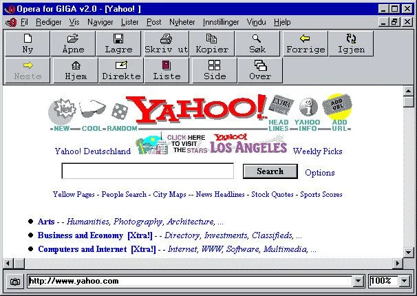Opera 2.0 web browser